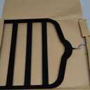 Velvet Pant Clothes Hanger Space Saving Non Slip Shorts Hanger, Myfolrena Jeans Slack Trousers Hangers Multiple Velvet Hanger Closet Organizer Storage and Organization for Jeans, Scarf, Tie(Black,3)