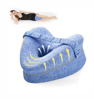 BEAUTRIP Knee Pillows for Side Sleepers Premium Memory Foam Wedge Leg Pillow Cushions Support with Washable Cover for Sciatica Back Hip Joint Knee Pain Relief (BM67-US-White)