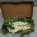 8PCS White Artificial Delphinium Flowers with Clematis Greenery Long Stem Flowers 29.5" Larkspur Artificial Flowers for Wedding Centerpieces Silk Flowers for Home Decor Indoor (White)