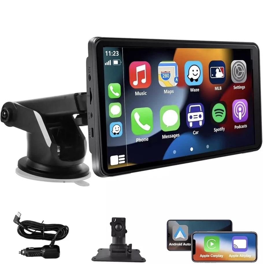 CRROPDA 7 Inch Portable Touch Screen Car Stereo with Wireless Carplay & Android