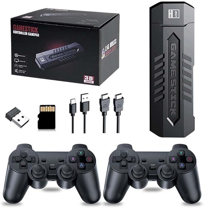 X2 Pro 4K Retro Game Stick, HD Home Video Game Console with 2 Wireless Controllers, HDMI Output, 30000+ Built-in Games (64GB)