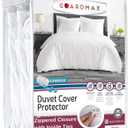 Guardmax Waterproof Duvet Cover - Jersey Fabric with Zipper Closure | Premium Quality, Bed Bug & Allergen Proof Full (76 x 86) White