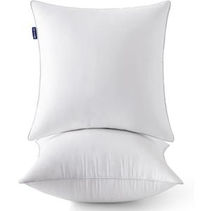 MIULEE 18 x 18 Pillow Inserts (Set of 2) -Decorative Throw Pillows for Couch Sofa with 100% Cotton Covers