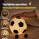 Soccer Night Light for Kids, Cartoon Soccer Lamp Silicone Baby Nursery Night Light with 3 Level Dimmable Rechargeable Bedside Lamp Nightlight Gifts for Kids Toddler Bedroom Home Office Decor
