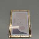 4x6 inch Picture Frame Design Vintage Style Metal Photo Frame with High Definition Glass Antique Display Holder for Tabletop (Gold-Antique)