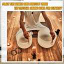 Nuanchu 4 Pcs Crystal Singing Bowl Mallet Bowl Striker and O Ring Set, Include 2 Rubber Head Wood Handle Mallet with 2 Rubber O Rings for Playing Crystal Singing Tool Buddhist Meditation Yoga