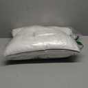 Three Geese Luxury Flat Thin Goose Feather Down Pillows Standard Size, 2.5" Height, 100% Cotton Cover, Medium Firm Hotel Collection Ultra Slim Thin Bed Pillows, Machine Washable, 18 x 26 Inches (Solid White)