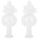 Mipcase Toilet Seat Screws with Washers Universal Toilet Bolts Replacement Kit Bathroom Hardware Fixing Bolts 2 Pieces 2.55X1.18X0.98In