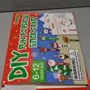 Qyeahkj 24 Sets Christmas Craft Winter Crafts Popsicle Stick Snowflake Reindeer Santa Ornaments Decorations Art Sets Snowman Stick Craft Stick for Kids Xmas Holiday Classroom Activities Party Favors