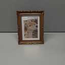 PHAREGE Vintage Picture Frame 5x7 Bronze, 5 by 7 Ornate Decorative Antique Frame with Mat for 4x6 Photo, Fancy Matted Frame for Desktop or Wall, Horizontal or Vertical