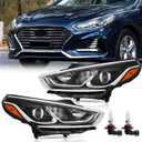 TODO Headlights Assembly Compatible with 2018 2019 Sonata | Driver and Passenger Side