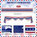 25 Ft 4th of July Decorations - Patriotic Door Decorations American Flag Bunting Banner for for Independence Day Porch Decor (1 Pack)