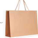 6 Pcs 21.7x6.1x15.7" (4) Extra Large Size, Natural Brown Paper Bags, Giant Jumbo Huge XL Thick Sturdy Durable Gift bags, 1 Count