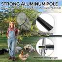 Catch Net, Small Animal Catcher Net for Chicken, Duck, Goose, Fish, Cat, Bird, Raccoon, Dog and Others(43"- 78" Handle with 20" Net Opening)