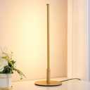 EDISHINE Upgraded LED Table Lamp, Stepless Dimmable Bedside Lamp with 3 Color Temperature, Modern Nightstand Lamp, Desk Lamps for Bedroom, Living Room, Corner, Gift, Metal Finish, Gold, 6W