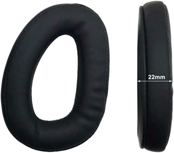 Replacement Earpads Compatible with Sennheiser GSP 300, 301, 302, 303, 350 & 370 Gaming Headphones - Black PU Leather Ear Cushions