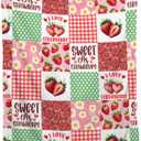 Strawberry Blanket Gifts for Women Girls Kids Adults Teen,Birthday Valentine Present Pink Strawberry Fruit Theme Decor,Strawberry Blanket Decor for Couch Sofa Bed, 40"x50"-Throw Size for Kids