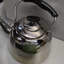 Tea Kettle Stovetop Whistling Teakettle ClassicTeapot Stainless Steel Tea Pots for Stove Top with Heat-resistant Folding Handle Mirror Finish, 2 liters