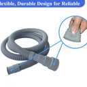 10ft Washing Machine Drain Hose Extension Kit - Universal for Washer, Dishwasher & Dehumidifier, 7-Piece Set with U-Bracket, 4 Clamps & Adapter