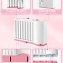 Straw Holder for Cabinet Door - Strong Magnetic Detachable Bottom, Easy to Clean, Dual Use (Countertop/Cabinet), Fits Various Sizes & Irregular Straws (Pink)