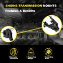 (Genuine OE Quality) Engine Motor Mount Set Compatible with 2003-2008 Toyota Corolla Matrix 1.8L Pontiac Vibe Replacement for A4220 A4219 A4218 A4221