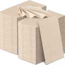 WILLBOND 100 Packs Disposable Paper Napkins Bulk Bamboo Paper Towels Disposable Hand Towels for Bathroom Eco Unbleached Brown Dinner Napkins