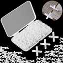 Honoson 500 Pieces Wide Tile Spacers Tiles Leveler Spacers Replaceable Levelers Wall Floor Cross for Ceramic Tile and Stone Installation(1/16 Inch)