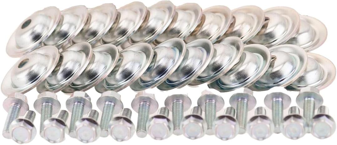 Fast Metric Set of 20 Skid Plate Cup Washer & Metric Bolt For ATV UTV SXS