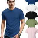 Men's Short Sleeve Crew Neck T-Shirt, S - 3XL with Modern Cut