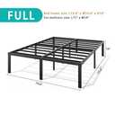 Metal Bed Frame Full Size - 16 Inch Heavy-Duty Full Platform Bed Frame No Box Spring Needed, Easy Assembly, Noise-Free, Sturdy Mattress Foundation, Underbed Storage Space
