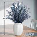 26Pcs Real Dried Eucalyptus Stems, 17" Blue-Green Preserved Eucalyptus Stems for Vase, Home Decor, Farmhouse, Dried Flowers Table Centerpiece Arrangement