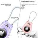 for AirTag Holder 4 Pack  Keychains Case Waterproof Replacement for Apple AirTag, Dog Collar, Luggage, Backpack, Travel & Outdoor Gear  Durable, Lightweight, and Secure (2pc Black/2pc White)