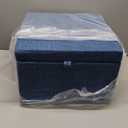 17.13" H Dog Stairs for Small Dogs, 2-in-1 Pet Steps & Ottoman - Foldable Dog Stairs for Couch, Non-Slip Wooden Pet Stairs for Puppy Senior Injured Dogs (Blue)