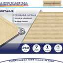 Windscreen4less 24' x 24' x 24' Sun Shade Sail with A-Ring Wire Rope Triangle Outdoor Shade Cover for Deck Backyard Patio Garden (Sand)