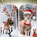 Giegxin 12 Set Funny Christmas Ornaments 2025 Kit Reindeer Poof Ball Prank Xmas Hanging Fillable Ball Ornament DIY Funny Hilarious for Home Christmas Tree Party Decor, 2.36 Inch