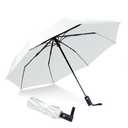 NPCQUN Travel Essentials Umbrella Windproof Compact Collapsible Light, Automatic, Strong and Portable, Wind Resistant, Folding Small Umbrella for Rain White