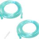 Oxygen Tubing, 16.4 ft, 2 Pack, Green, Crush Resistant with Connectors