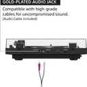 Sony PS-LX5BT Premium Wireless Bluetooth Turntable (2026 Model) : Fully Automatic Belt Drive Vinyl Record Player with Built-in Phono EQ and Included Audio Cable, Black | Aptx, Aptx Adaptive, Built-in Phono Eq, USB-B Output, 33/45 Rpm, Aluminum Platter, Rca Cable Incl, Black, (2026 Model)