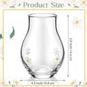 1 Pcs Daisy Icon Glasses Flower Vase, Daisy Flower Vase for Centerpiece Living Room Kitchen Office Wedding Birthday Party Supplies Gift