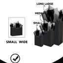 qiqee Deep Black Gift Wide Bags with Tissue Paper for Wedding, Birthday, Party Supplies-7.9"x4.3"x9.6" Small Size Cardboard Gift Bags48pcs Bags +Tissue Paper