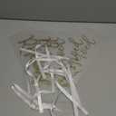 Blulu 6 Pcs Reserved Signs for Wedding Chairs Acrylic Tag Hanging with Ribbon for Wedding Reserved Signs for Important Events Church Pews Chair and Restaurant (Gold)