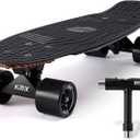 KMX Skateboard 22 and 27 Inch, Classic Cruiser Skateboard for Boys, Girls, Kids, Students, Adults, Teens, Mini Cruiser Board for Beginners and Advanced Skaters. (22 Flame Pro)