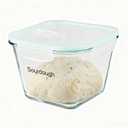 2 Liter Sourdough Starter Jar -Borosilicate Glass Sourdough Jar - Sour Dough Starter Jars for Sourdough with Lid - Large Clear Jars with Wide Mouth - Dishwasher Safe Clear