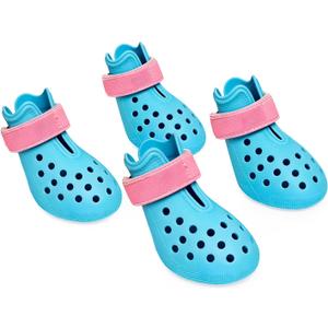Dog Shoes for Hot Pavement - Comfortable Paw Protection for Medium & Large Dogs, Adjustable Strap & Non-Slip, Easy-Clean, Outdoor Sports Boots, Dog Booties for Summer Rain (Coastal Blue, L)