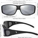URUMQI Polarized Sunglasses Fit Over Glasses for Men Women, Wraparound Sun Glasses UV400 Protection for Driving Fishing