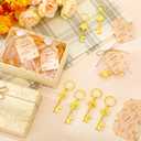 24 Sets Happy Friendsgiving Gifts Thanksgiving Gold Turkey Keychain Fall Bottle Opener Beer Beverage Can Friendsgiving Party Favor for Guest Autumn Party Souvenir