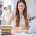 600 Count Colored Blank Index Cards, Unlined Index Cards 3x5Flash Cards Learning Memo Scratch Pad, Heavy Notecards for Studying School Office Supplies