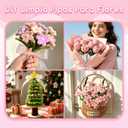 601PCS Complete Pink Pipe Cleaners Flower KitPastel Pipe Cleaners for Flowers, DIY Craft Supplies for Projects, 6 Colors, with Floral Wires, Tape, Glue Sticks, Ribbon, Stamen, Manual & Video Tutorial