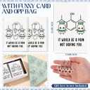 Fuyoooo 20/30 Sets Nurse Appreciation Gifts Anesthetist Appreciation Keychain Propofol Molecule Keychain with Thank You Cards