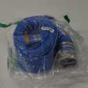 3" x 25ft PVC Lay Flat Water Pump Discharge Hose With Aluminum Pin Lug Fittings, Heavy Duty Reinforced Pool Backwash Hose Assembly